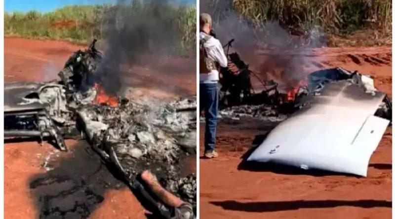 Avião é perseguido pela FAB e piloto incendeia aeronave após pousar no PR