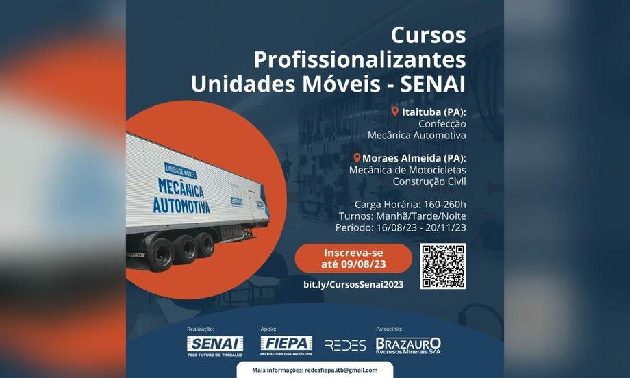 EM PARCERIA COM A BRAZAURO, SENAI OFERECE CURSOS PROFISSIONALIZANTES À MORADORES DE ITAITUBA E MORAES ALMEIDA