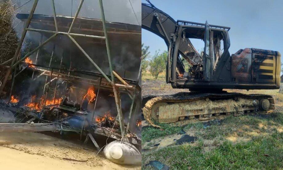 FERRO, FORÇA, FÚRIA, FOGO, FUMAÇA E FOME! - INTENSIFICADA A DESTRUIÇÃO DE MÁQUINAS E EQUIPAMENTOS DE GARIMPAGEM
