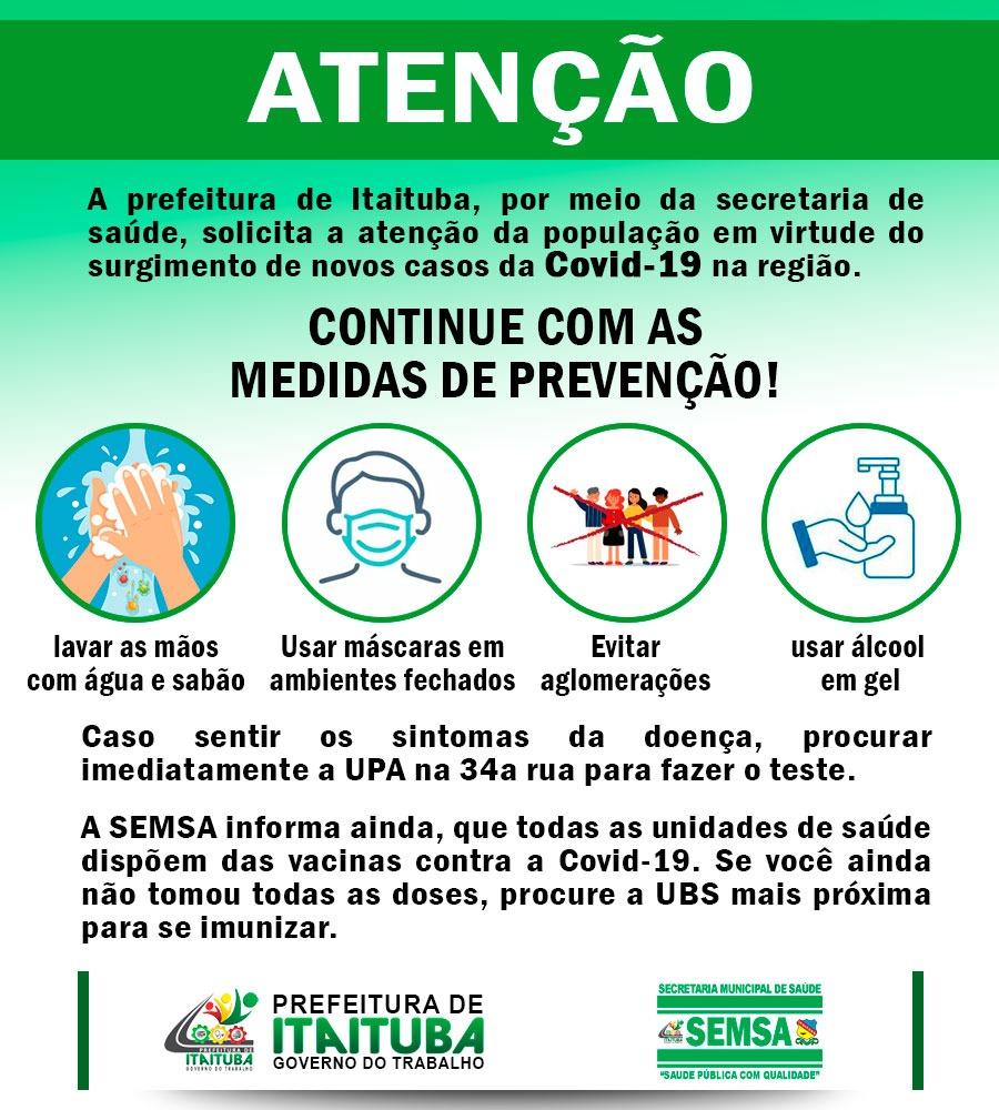 COVID-19 PREOCUPA AUTORIDADES SANITÁRIAS DE ITAITIBA