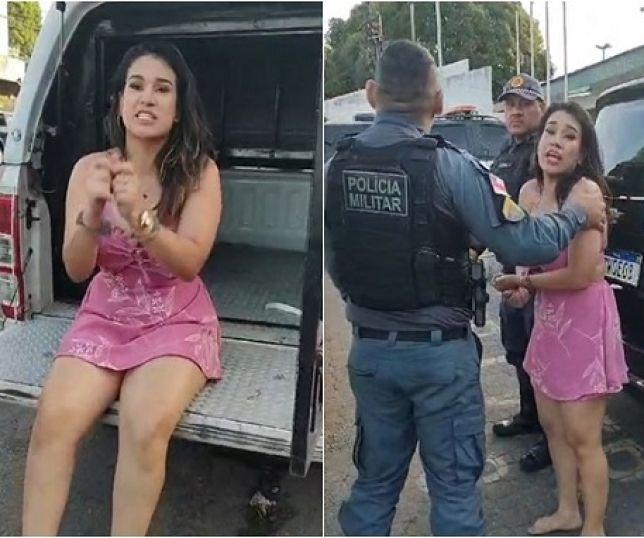 MULHER É PRESA DEPOIS DE GRITAR, XINGAR, E DESACATAR POLICIAIS E FUNCIONÁRIOS. -  VEJA VÍDEOS