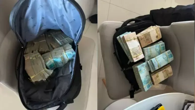 VEREADOR JOGA MALA DE DINHEIRO PELA JANELA ANTES DE SER PRESO, NA BAHIA