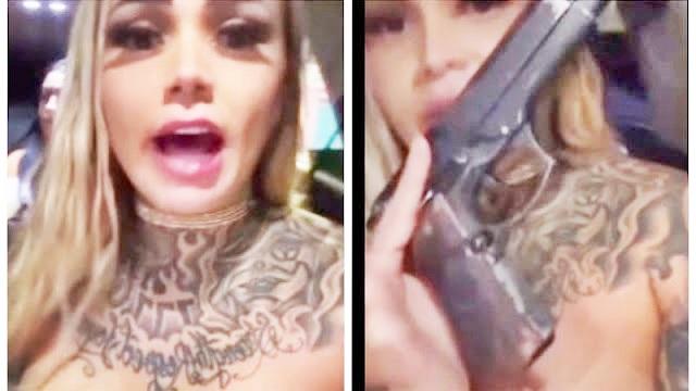 Veja vídeo /  MULHER TOMA ARMA DE LADRÃO E DEBOCHA: -