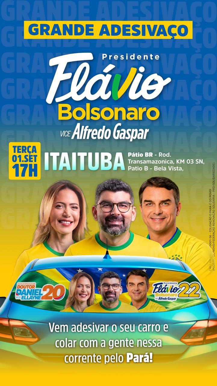 FLÁVIO BOLSONARO, DR DANIEL E ELLAYNE D'ALMEIDA UNEM FORÇAS EM AGENDA POLÍTICA EM ITAITUBA